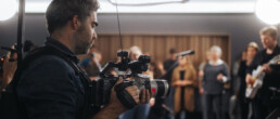 Kameramann Timon Rupp bei einem Live Musik Video Shooting